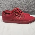 thumbnail image 1 of Ad-id-as Seeley J Shoes Mens US 11.5 Red Stripe Gold Accent Canvas Skateboarding, 1 of 6