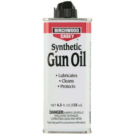 BIRCHWOOD CASEY GUN OIL SYNTHETIC 4.5 OZ (Best Gun Cleaning Oil)