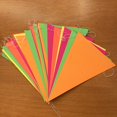 thumbnail image 4 of Hanging Garland Fluorescent Triangle Paper Banner Party Garland Hanging Decor, 4 of 9