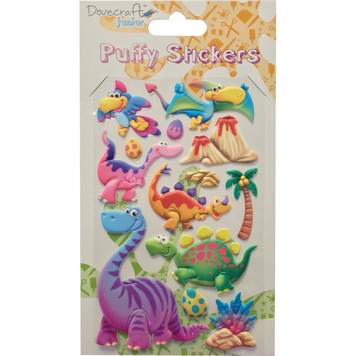Dovecraft Junior Puffy Stickers - Dinosaurs Dovecraft Junior Puffy Stickers - Dinosaurs