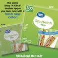 thumbnail image 3 of (2 pack) Great Value Double Zipper Sandwich Bags, 300 Count, 3 of 13