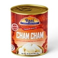 thumbnail image 3 of Rani Cham Cham (Oval-shaped Bengali Sweet) 35.3oz (2.2lbs) 1kg, Pack of 6, Approximately 14 pieces, Easy Open Lid ~ Ready to eat | Gluten Free | Non-GMO | Kosher | Indian Origin, 3 of 10