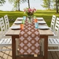 thumbnail image 4 of Table Runners 90 Inches Long Dress Scarves, Brown Floral Farmhouse Coffee/Dining/Kitchen Table Runner for Living Room, Spring Flowers Modern Abstract Art Farmhouse 13x90 Inch, 4 of 9