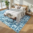 thumbnail image 4 of Lahome Decor 8'x10' Vintage Area Rug for Living Room,Washable Rug for Bedroom, Indoor Soft Distressed Floral Rugs Non-Slip Backing Accent Rugs for Farmhouse Dinning Room Kids Playroom,Light Blue, 4 of 8