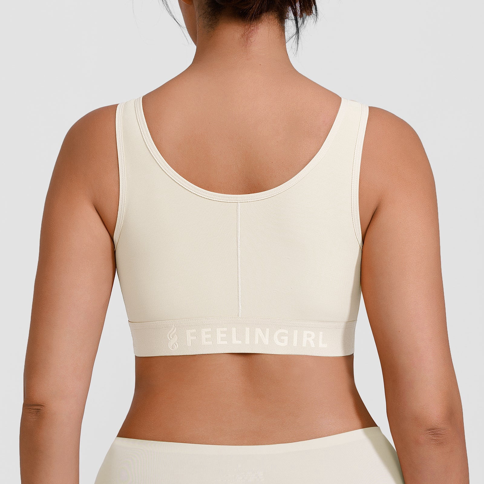 FeelinGirl Post Surgery Compression Bra with Front Closure