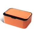 thumbnail image 3 of Caja de almacenamiento de tejidos Reutilizable con tapa de gran capacidad Toalla a prueba de polvo Organizador del dispensador Hogar para coches de sala de estar Naranja negra kenally HA012032-04B, 3 of 7