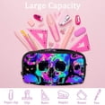 thumbnail image 4 of MUOOUM Pencil Case, Bright Skulls Head Large Capacity Pencil Pouch Stationery Pen Bag, 4 of 7