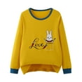 thumbnail image 2 of Tdoqot Boys Graphic T Shirts Husky- Cute Long Sleeve Cotton Casual Kids Basic Tees Yellow Size 8, 2 of 5