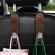 thumbnail image 4 of Gancho para el respaldo del asiento de coche - gancho metálico giratorio 360° para almacenamiento, cuero y acero inoxidable, 4,7x20x2cm, 4 of 6