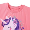 thumbnail image 5 of Lanbubble Girls Graphic T-Shirt Short Sleeve Tees with Unicorn Print Summer Casual Tops, Sizes 5-6, 5 of 7