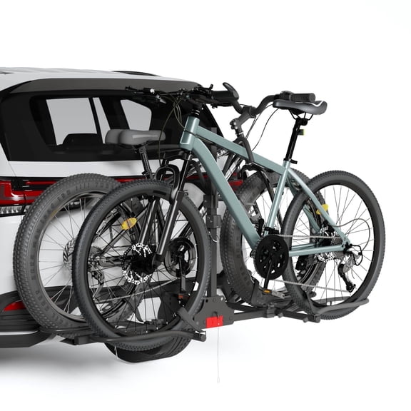 Hitch Bike Rack,Wobble Free Smart Tilting Folding Bicycle Car Racks for Standard,Fat Tire E-Bike Rack for Tow Hitch, 2-Bike 200 lbs Capacity, 2 inch Receiver