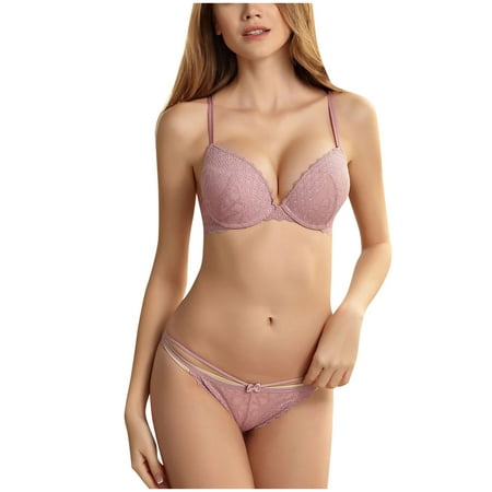 

EUHDSSDE Follure Fashionable Woman Brassieres Steel Ring Bra Set Ladies Lace Bra Underwear