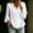 White, variant on NTACZA Summer Tops for Women 2026 3/4 Sleeve Blouse V-Neck Casual Tie Asymmetric Relaxed Fit Shirts Vacation Beach Black L