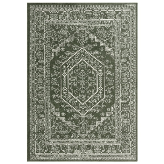 SAFAVIEH Adirondack Xavier Oriental Area Rug, Dark Green/Ivory, 8' x 10'