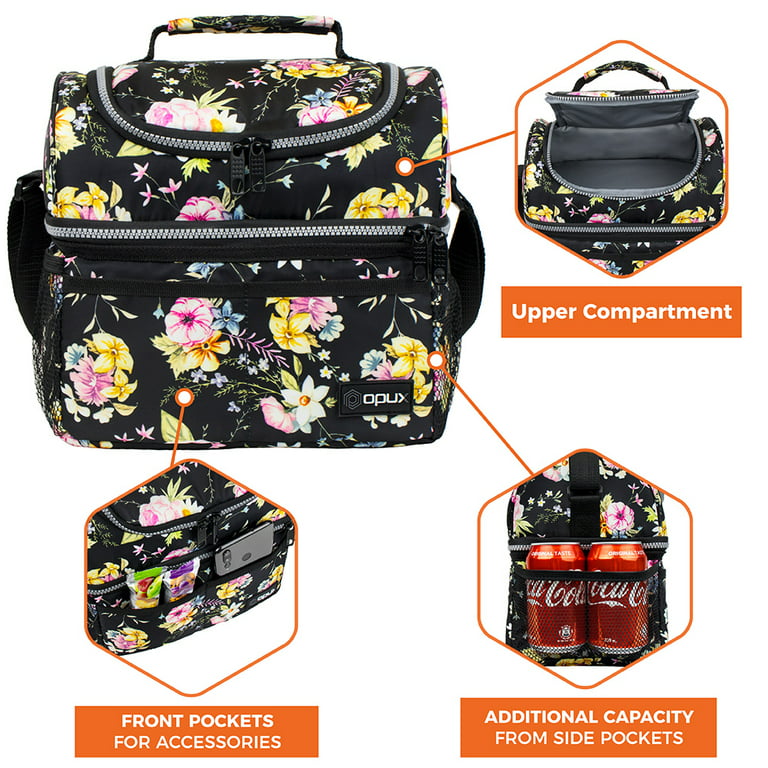 Lunch Bag Women Insulated Lunch Box Floral Large Cooler Lunchbox