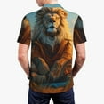 thumbnail image 6 of Salouo Prairie Meditating Lion for Men's Short Sleeve Polo Shirts,Polo Shirts for Men Performance Short Sleeve Golf Shirt Athletic Casual Collared T-Shirt-XX-Large, 6 of 8