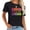 Black, variant on Cheer Cheerleading Watercolor Rainbow Cheer Leader Women's Graphic Print T-Shirt - Stylish and Comfortable Short Sleeve Top