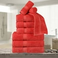 thumbnail image 2 of BNM Egyptian Cotton Luxury 800 GSM 9 Piece Towel Set, Coral, 2 of 7