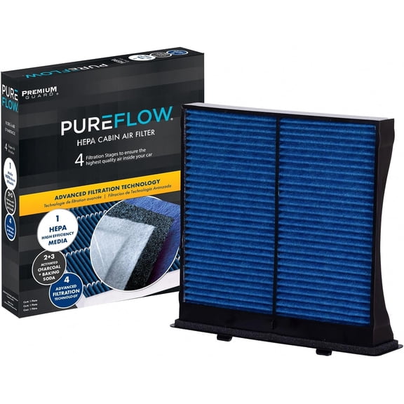 PureFlow HEPA Cabin Air Filter PC6115HX | Fits 2009-2018 Subaru Forester, 2008-2016 Impreza, 2013-2015 XV Crosstrek, 2016-2017 Crosstrek, 2015-2021 WRX, 2013-2021 WRX STI, 2013-2016 XV