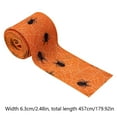 thumbnail image 2 of Halloween Wired Edge Ribbon Bat Spider Web Skull Pumpkin Print Decorative Grosgrain Ribbon for Wreaths DIY Crafts Gift Wrapping Party Decorations Orange Black Holiday Supplies, 2 of 4