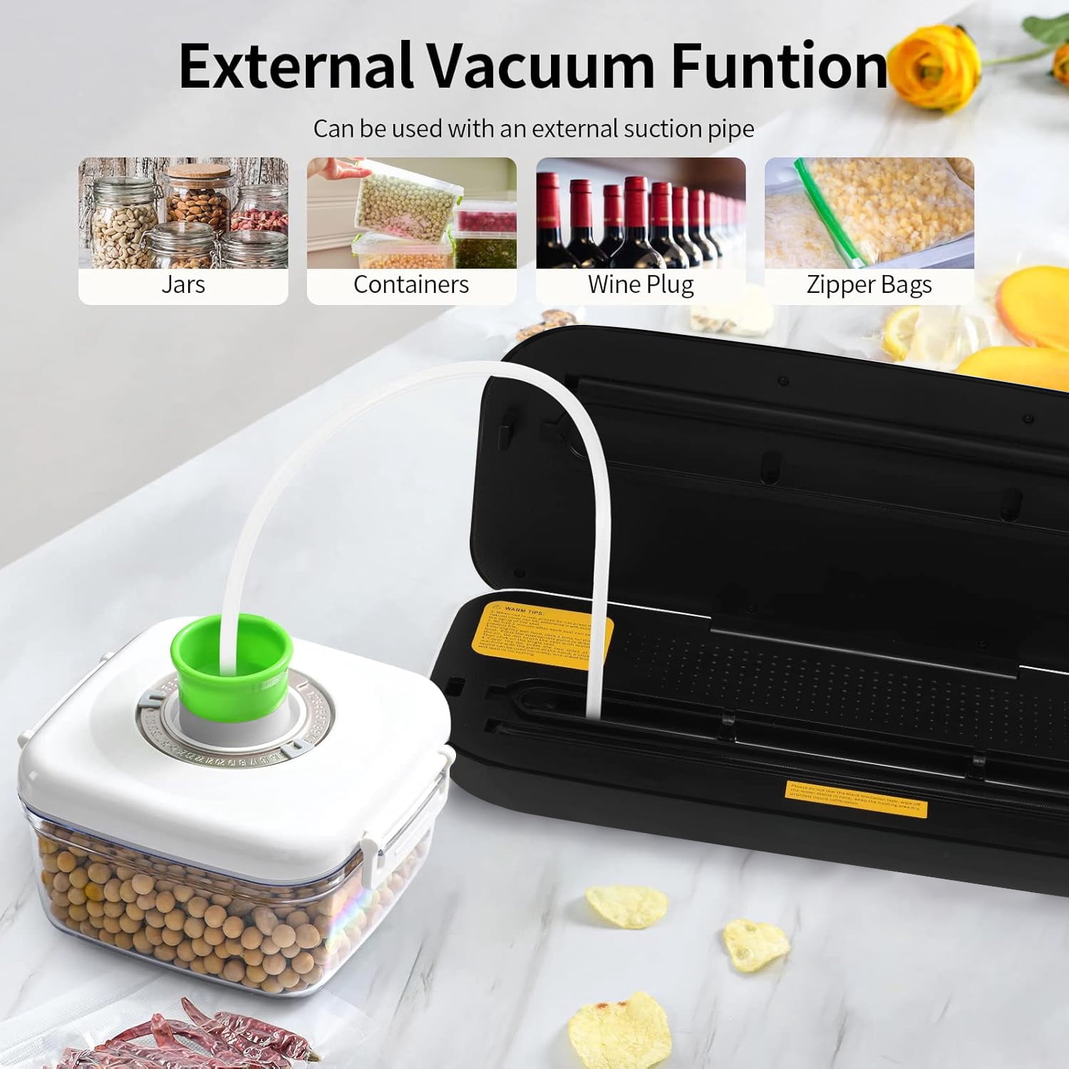 Dry/Moist Vacuum Sealer Machine, Air Vacuum Sealers for Sous Vide and Food Storage, Air Sealer Machine with 10 Vacuum Seal Bags
