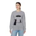 thumbnail image 6 of Cats with a UFO Unisex Heavy Blend™ Crewneck Sweatshirt, 6 of 7