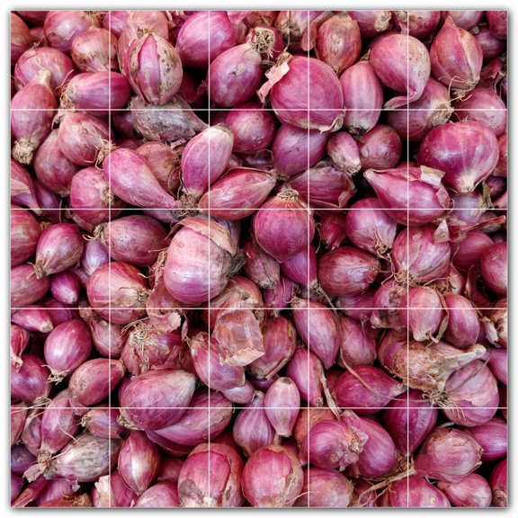 Picture-Tiles.com: Fruit Ceramic Tile Wall Mural WAL500668-55S. 21.25"W x 21.25"H using (25) 4.25" x 4.25" Ceramic Tiles-Satin Finish
