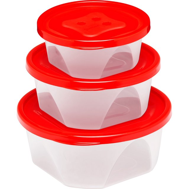 2 Set de Contenedores Recipientes de 3 Piezas PLASTICOS JAGUAR Articulo de Cocina