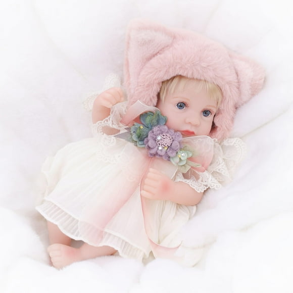 Sombrero Reborn Baby Doll Cloveray de 30 cm con forma de zorro rosa para niña