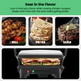thumbnail image 4 of Chefman 3-in-1 Panini Press & Grill, 4-Slice Non-Stick, Opens Flat - Stainless Steel, 4 of 8