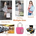 thumbnail image 4 of Pink Combination Locker Lock, Luggage Travel Lock, 3-Digit Outdoor Padlock, 4 of 5