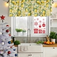 thumbnail image 5 of 2 Pack Valances for Window, Yellow Lemons Short Curtains for Kitchen Bedroom Living Room, Summer Botanical Checkered Pastoral Rod Pocket Small Window Treatment Valance Drapes 60 x 18 Inch, 5 of 8