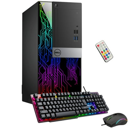 Gaming PC with RGB Lights - Dell OptiPlex Tower Computer Desktop i5 6th Gen  Processor 3.20 GHz NVIDIA GeForce GT 1030 2GB 32GB RAM 1TB SSD Win 10 Pro  WIFI, Free Headset