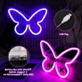 thumbnail image 3 of Letreros LED de neón con forma de mariposa Riakrum, decoración navideña, 2 unidades, 3 of 7