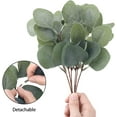24pcs Eucalyptus Stems Bulk Silver Dollar Artificial Greenery Leaves