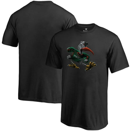 Youth Hurricane - Miami Hurricanes Fanatics Branded Youth Midnight Mascot T-Shirt - Black