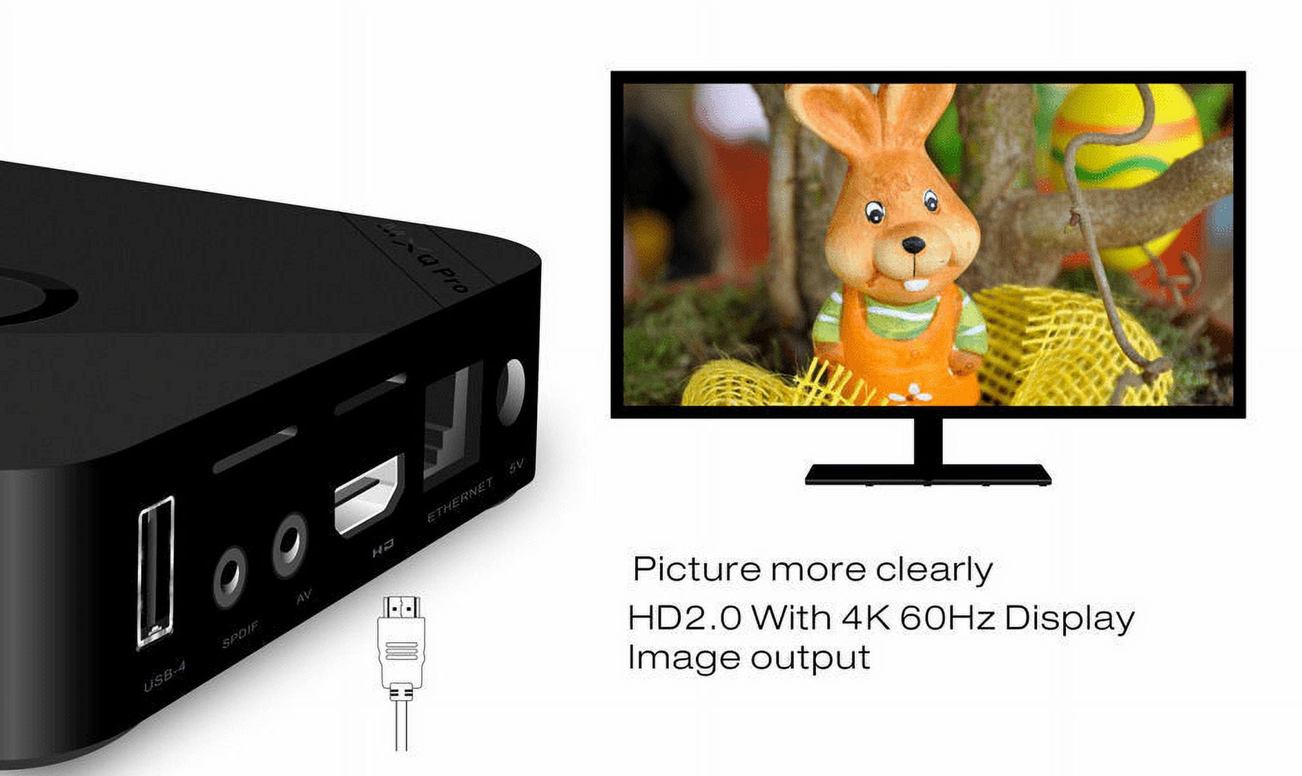 The Perfect Part MXQ Pro 4K Android TV Box for Smart TV with Remote Control, USB & Ethernet Port