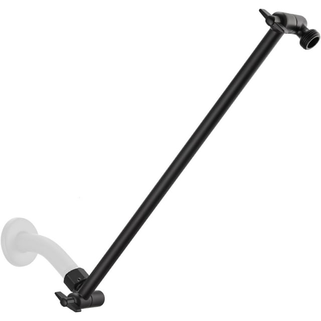 Adjustable Shower Head Extension Arm with Locking Set Screw Solid Brass Matt Angle Height Adjustable Easy to Install G/ Universal Connector Compatible (Matt )
