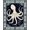 Navy Blue, Pattern 4, variant on ODIKA Navy Nautical Symmetrical Octopus Tentacle Wave Border Animals Non-Slip Chair-Friendly Floor for Dining Room, Under Table, Office