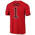 thumbnail image 3 of Men's Red New Jersey Devils Greatest Dad Tri-Blend T-Shirt, 3 of 3