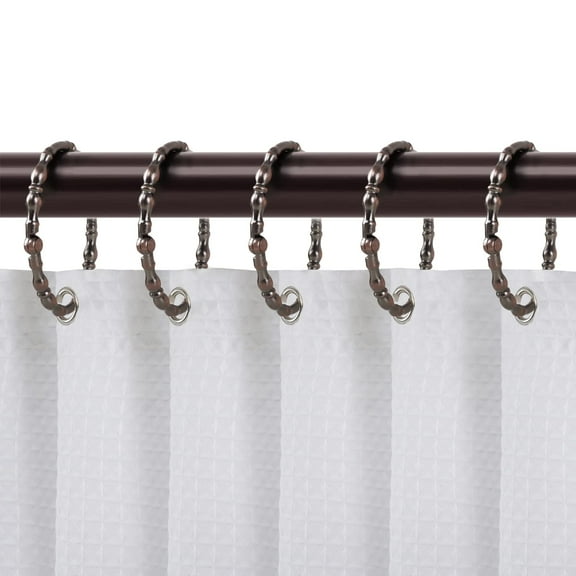 Utopia Alley  Shower Rings, Oval Shape Shower Curtain Rings for Bathroom, Rustproof Zinc Shower Curtain Hooks Rings, Set of 12 Oil Rubbed Bronze