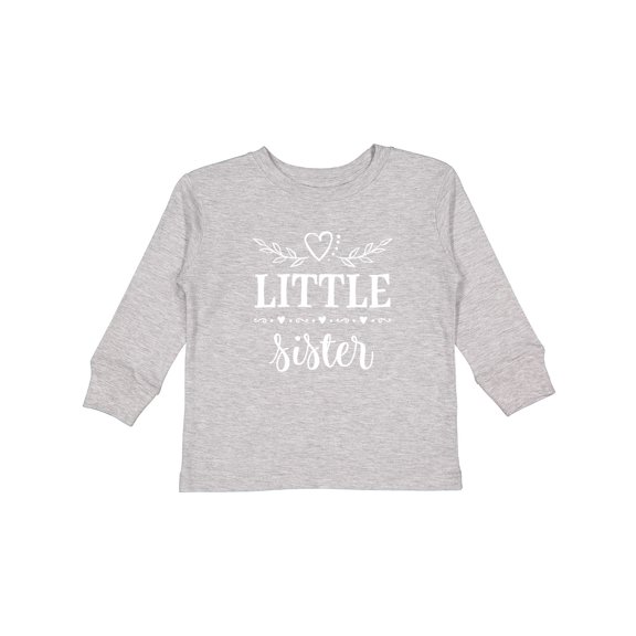 Inktastic Little Sister Gift Girls Long Sleeve Toddler T-Shirt