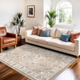 thumbnail image 7 of YOUFORTONG 4x6 Area Rug for Living Room, Vintage Farmhouse Washable Indoor Carpet, Non Slip Ultra Soft Low Pile Durable Neutral Rug for Bedroom Dining Room Nursery Kitchen,Beige, 7 of 7