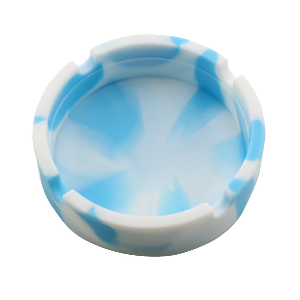 Luminous Silicone Round Ashtray Eco-Friendly Colorful Heat-resistant Type 7 #ur 