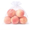 thumbnail image 3 of Fruit Protection Bags,Drawstring Fruit Netting Bags,Reusable Garden Netting Bags,Netting Cover Drawstring Mesh Tomato Protectors Bags Pest Barrier for Blueberry Small Fruit (3.93x4.72in White), 3 of 5