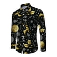 thumbnail image 1 of Innerwin Tunic Shirt Button Down Mens Shirts Daily Lapel Neck Comfy Tops Elk L, 1 of 3