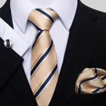 thumbnail image 1 of Conjunto de combinación de corbata y gemelos para hombre, estilo formal, de negocios, de noche, a la moda, 1 of 6