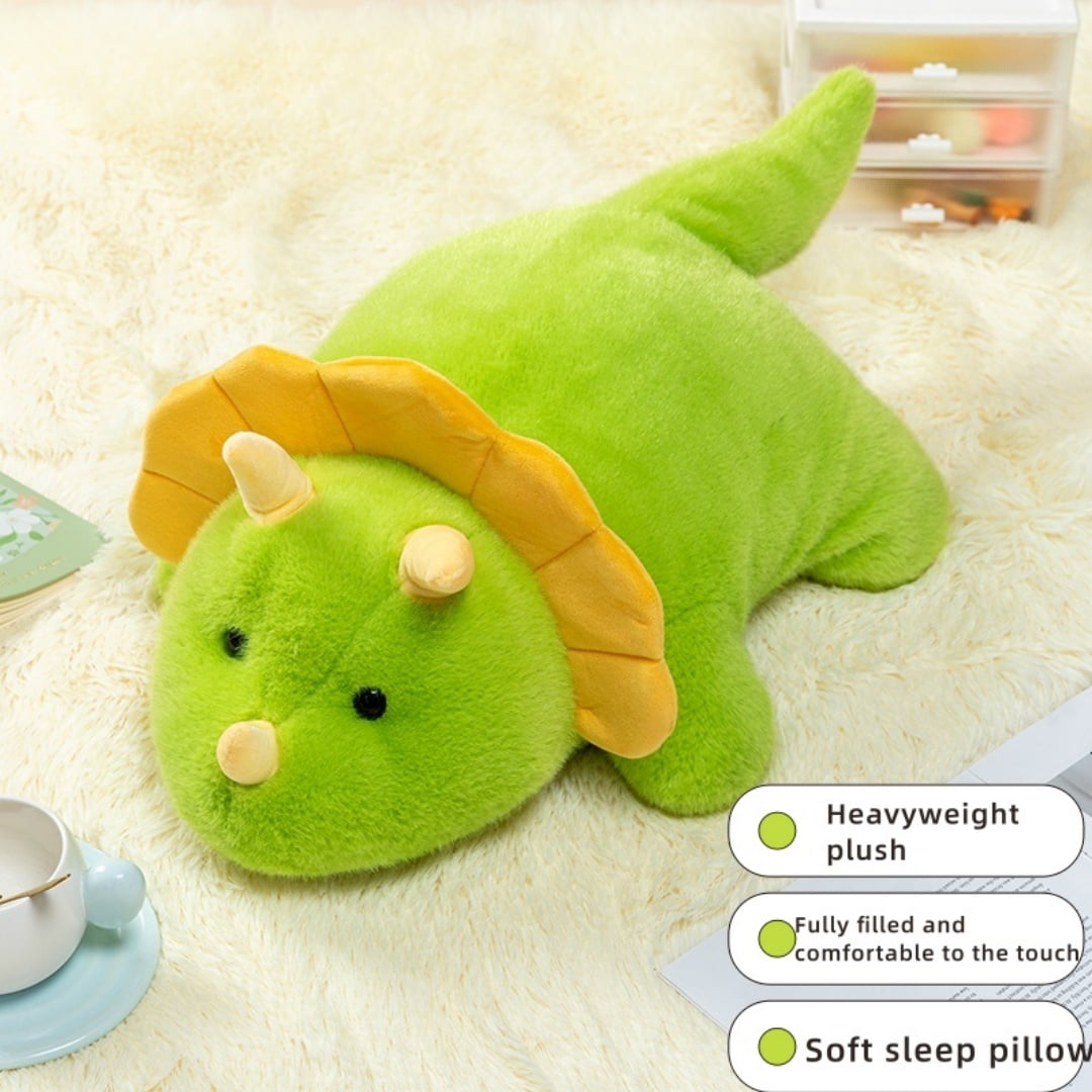 Soft Weighted Stuffed Animals for Anxiety Stress Relief- Cute Plush Cow Dinosaur Lion Animal Throw Pillow Gift