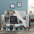 thumbnail image 4 of Customizable Blanket for Sister Customized Blankets with Photos Text Personalized Picture Collages Throw Blankets Gift for Men Valentines Day Decor Souvenirs Birthday, 4 of 5