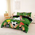thumbnail image 3 of Erosebridal Football Goal Kids Duvet Cover Set,Soccer Sport Lovers Bedding Full For Boys Men,Reversible Black 3pcs,No Comforter, 3 of 6